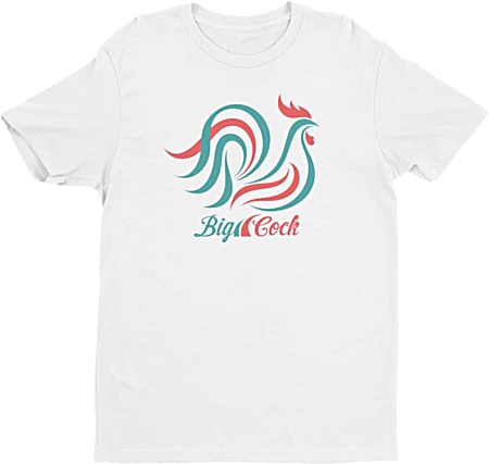 Big Cock Tshirt - Rude Tshirts for Men by Squeaky Chimp