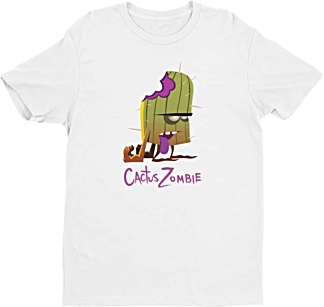 Designer Cactus Zombie Tshirt for me - by Squeakychimp
