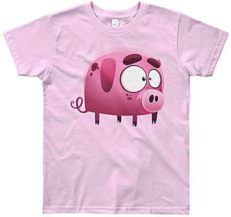 Little Piggy Tshirt for Kids + Youth Sizes