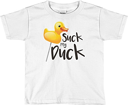 Suck My Duck Rude Children's Kids Tshirt