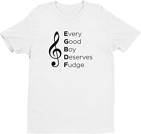 Trouble Clef tshirt - Every good boy does fine - men's tee