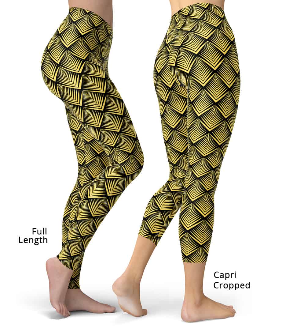 Gold Art Deco Leggings - Designed By Squeaky Chimp T-shirts & Leggings