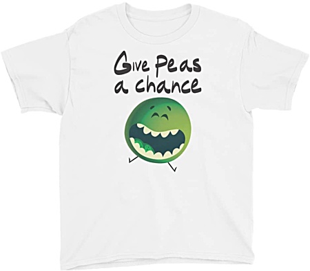 Children's fashion - Give peas a chance designer kids tshirt