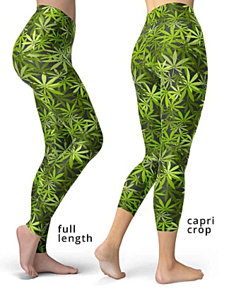 Marijuana Plant Leggings Splif leaf pot