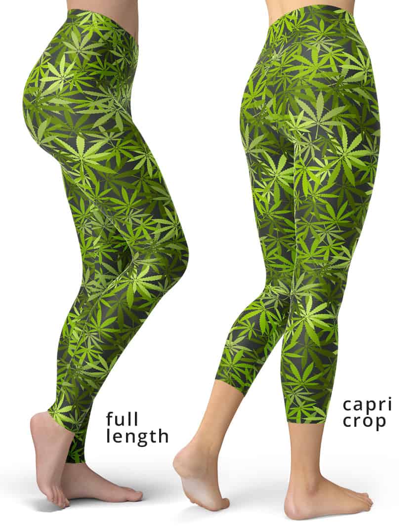 Marijuana Plant Leggings - Designed By Squeaky Chimp T-shirts & Leggings