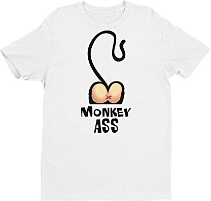 Squeaky Chimp Monkey Ass Tshirts for Men