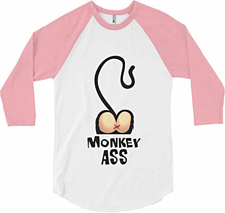 Monkey Ass Baseball Shirt Rude Tshirts