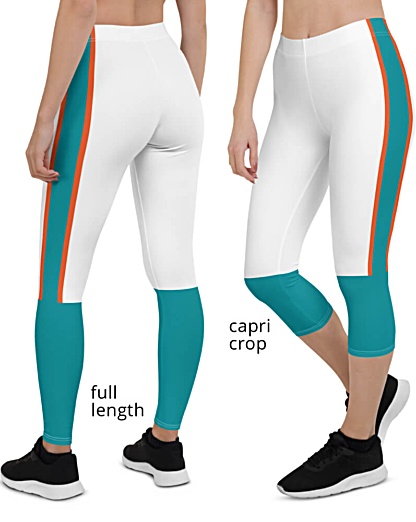 NFL Football Game Day Uniform Miami Dolphins Leggings
