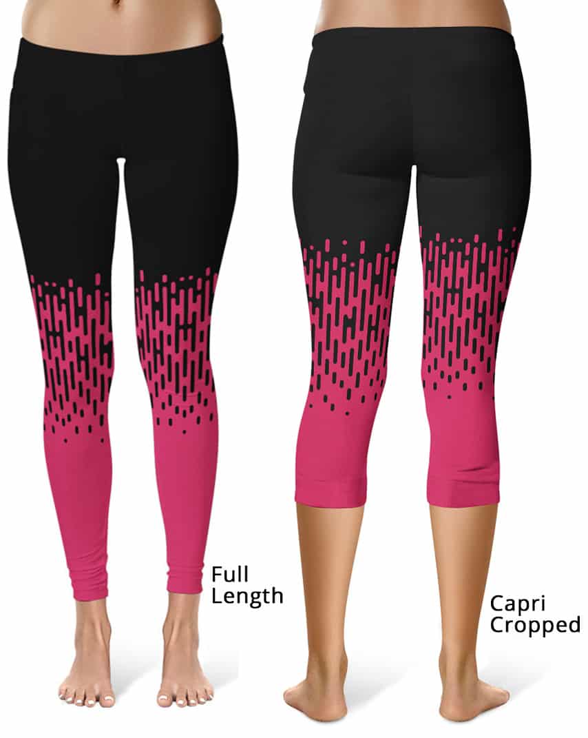Halftone Line Leggings - Pink & Black - Designed By Squeaky Chimp ...