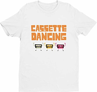 Retro Cassette Dancing Tshirt - Tees for Men by Squeaky Chimp