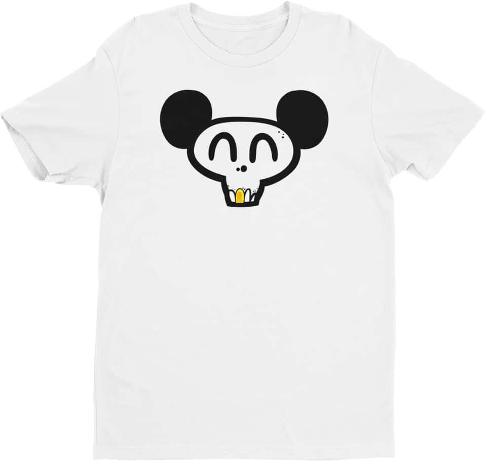 Cool mickey mouse skull tshirt gold tooth