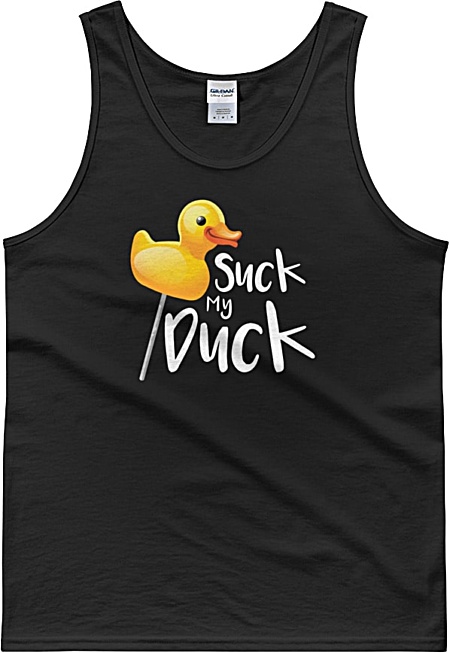 Suck my duck rude tank top