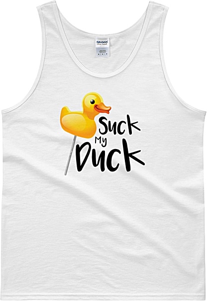 Suck my duck rude tank top