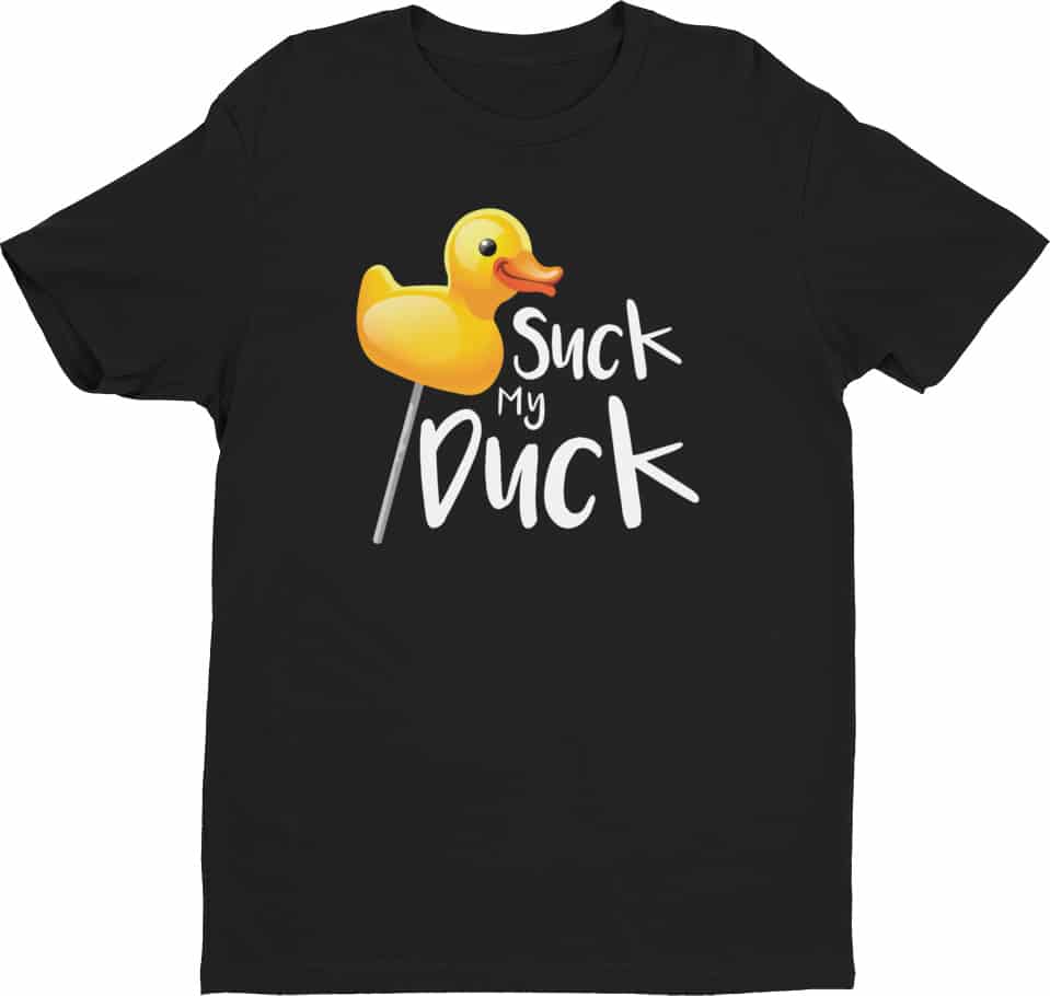 Squeaky Chimp Suck My Duck T-Shirt - Men's Short Sleeve (Color: Royal Blue, Size: XL)
