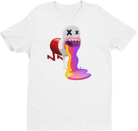 The hangover rainbow vomit designer tshirt