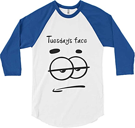 Tuesday Tshirt - Days of the week tshirts from Squeaky Chimp