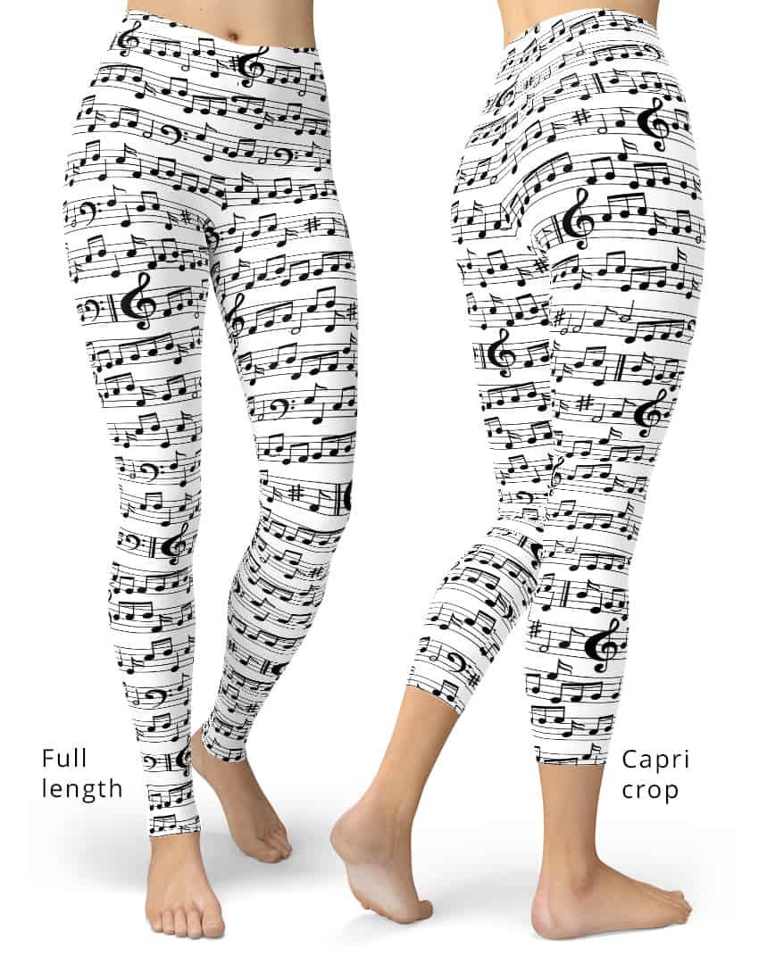 Sheet Music Leggings - Designed By Squeaky Chimp T-shirts & Leggings