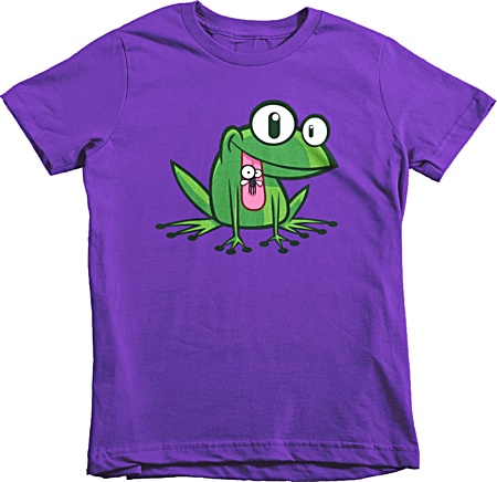 Kids tshirt with frog cartoon design