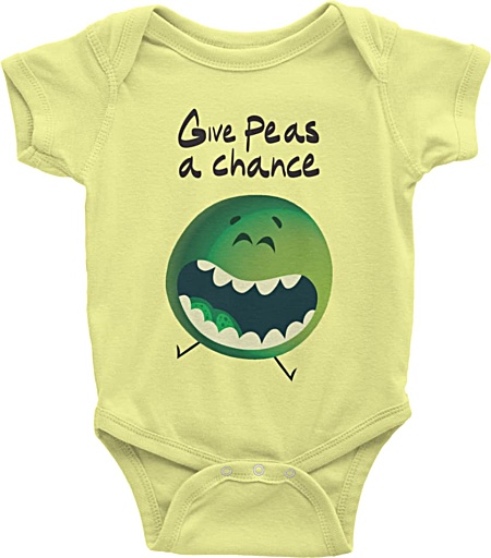 Give Peas A Chance Baby Clothing Onesie