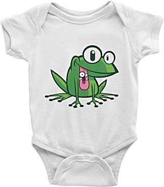 Baby Onesie with frog cartoon