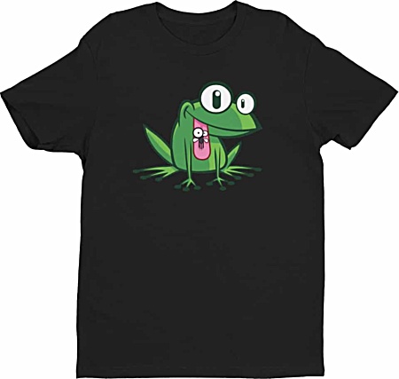Green Frog Tshirts - Rude Tees for Men by Squeaky Chimp