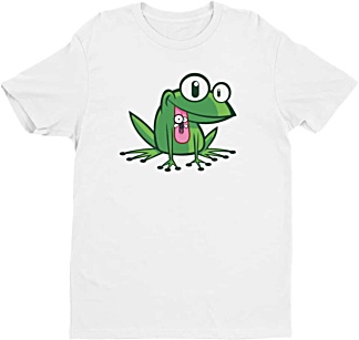 Green Frog Tshirts - Rude Tees for Men by Squeaky Chimp