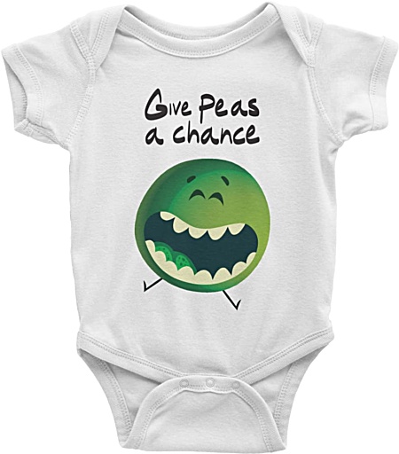 Give Peas A Chance Baby Clothing Onesie