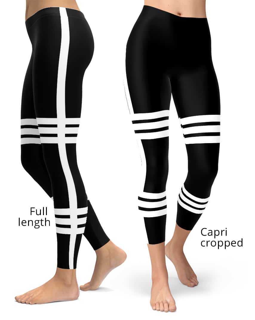 Sexy Side Stripe Leggings - Designed By Squeaky Chimp Tshirts & Leggings