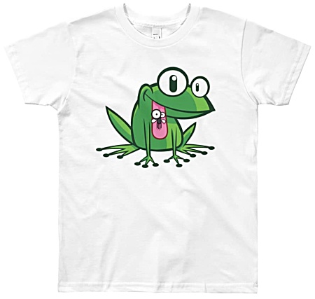 Kids tshirt with frog cartoon design
