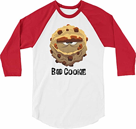 Bad Cookie - Funny Baseball Tshirt