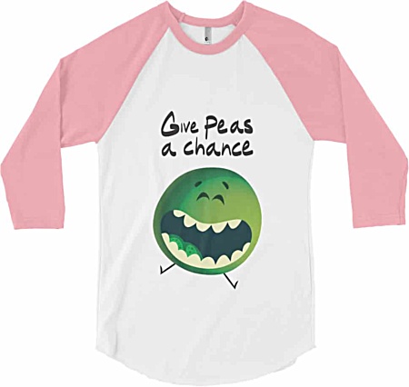 Give peas a chance - funny tshirt by Squeaky Chimp
