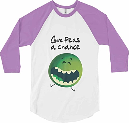 Give peas a chance - funny tshirt by Squeaky Chimp