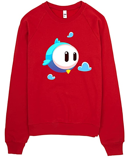 Big Eye Bird Designer Sweatshirt Printed on American Apparel