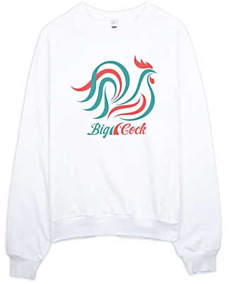 Big Cock Rude Sweatshirt American Apparel