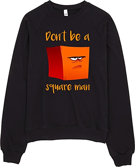Square Man Designer Sweatshirt - American Apparel