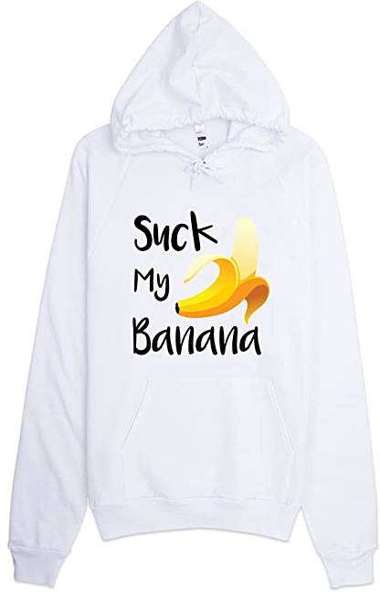 Suck My Banana Hoodie - Rude Sweatshirts by Squeaky Chimp