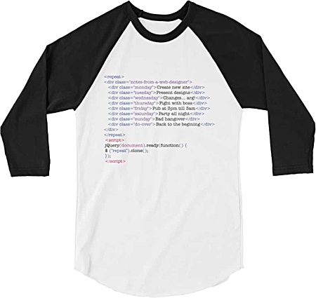 Designer tshirts for web designers