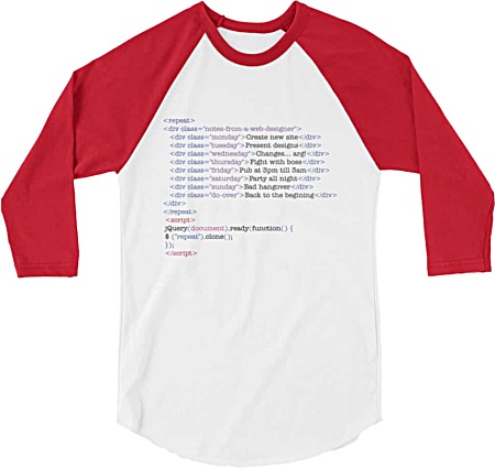 Designer tshirts for web designers