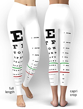 snellen eye chart leggings optometrist eye doctor