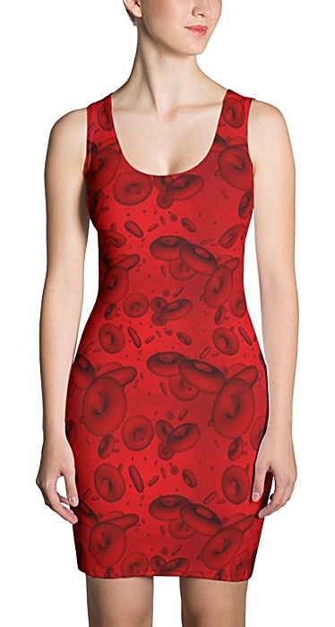 Red Blood Cell Pattern Dress