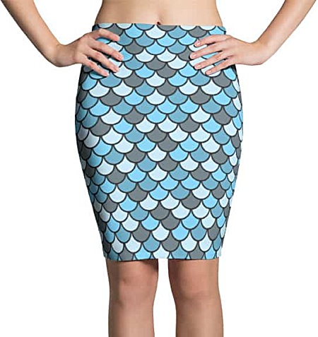 Blue Fish Scale Skirt