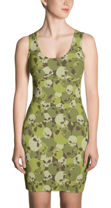 Camouflage Skulls Dress