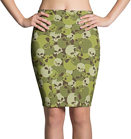 Camouflage Skull Skirt