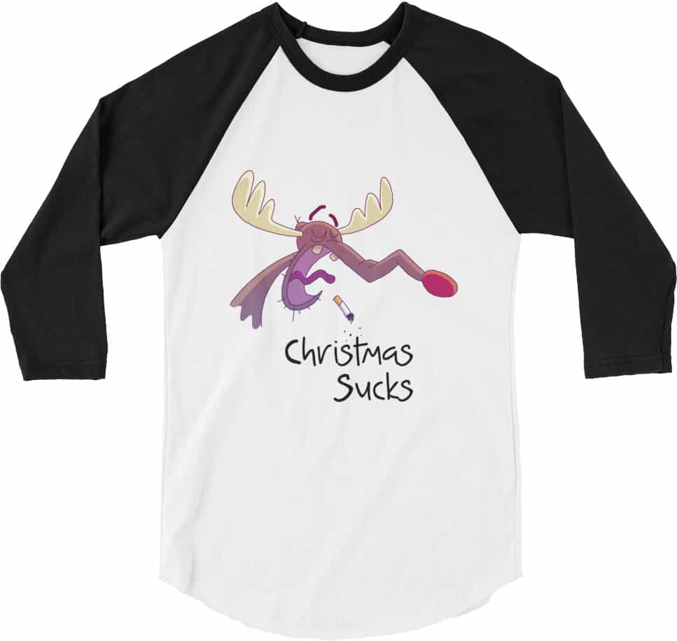 Christmas Sucks Baseball Tshirt