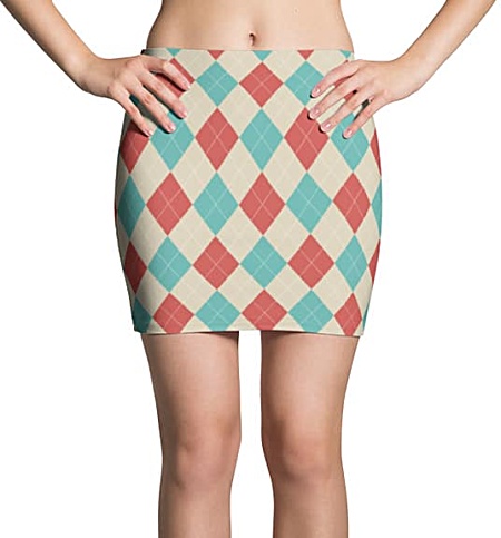 Argyle Mini Skirt