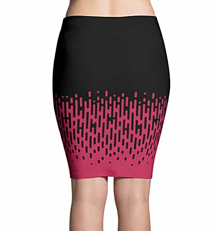 Pink Halftone Line Skirt
