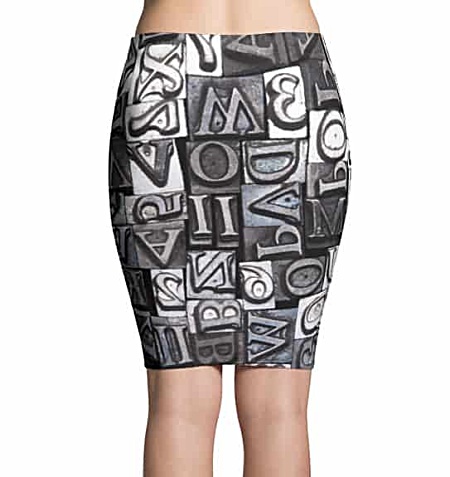 Typeset Lettering Skirt