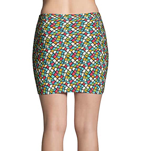 Colorful Mosaic Mini Skirt