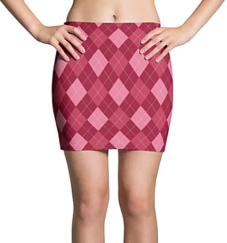 Argyle Mini Skirt