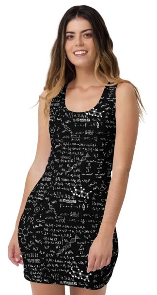 Math Science Formula Pattern Dress